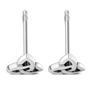 Tiny Celtic Trinity Knot Stud Silver Earrings, ep259